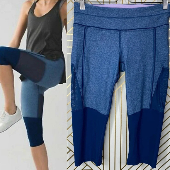 Lululemon‎ Training Tough Crop Poseidon Blue - Picture 1 of 8